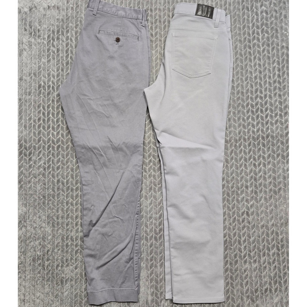 Mens J.Crew Flex Athletic Slim & Calvin Klein Move 365 Slim Fit Pants Grey 32x30